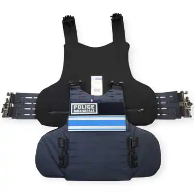 Gilet Parre Balles Quick Release Laser Cut IIIA Full Tactical PM Bleu Marin LPSA by ADAROM