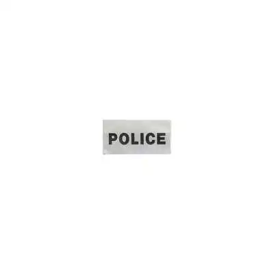 Bande rétro-réfléchissante 12X6 CM POLICE Argent/Noir GK Pro