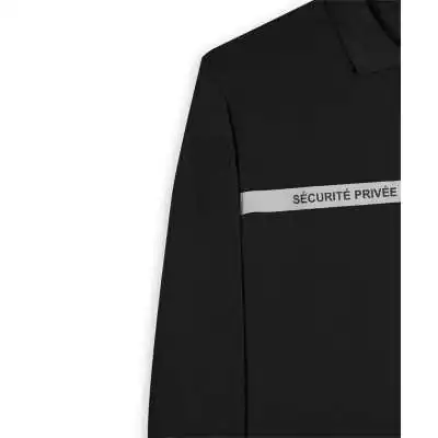 Polo manches longues sécurité privée Noir GK SAFETEK