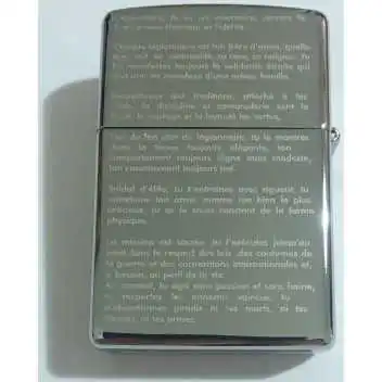 ZIP-86Z532 BRIQUET ZIPPO CODE DU LEGIONNAIRE by ADAROM