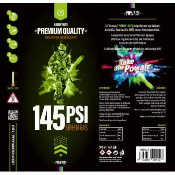 POW-PO0015 Bombe gaz 145 PSI 500ml POWER by ADAROM