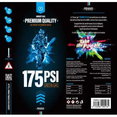 Bombe à gaz 175 PSI 500ml POWAIR