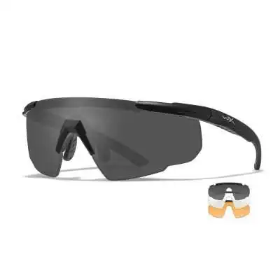 Lunettes protection balistiques Saber Adv. Noir écrans fumé/incolore/orange