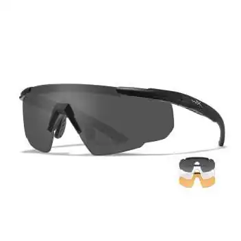 WLX-308N Lunettes protection balistiques Saber Adv. Noir écrans fumé/incolore/orange by ADAROM