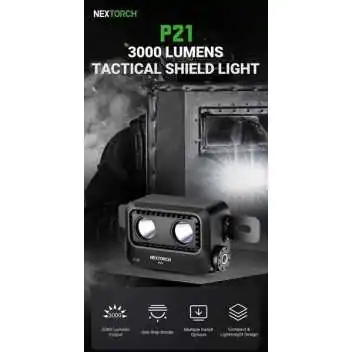 NEX-P21 Lampe de Bouclier P21 3000 Lumens Nextorch by ADAROM