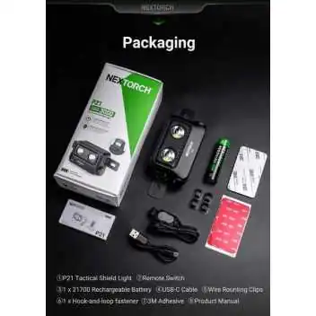 Lampe de Bouclier P21 3000 Lumens Nextorch