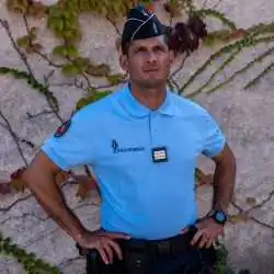 Polo Gendarmerie Cooldry OPEX 19 BLEU by ADAROM