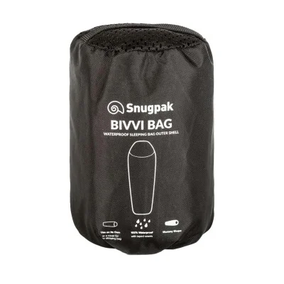 Sursac de couchage BIVVI BAG Snugpak 019 NOIR ouvert