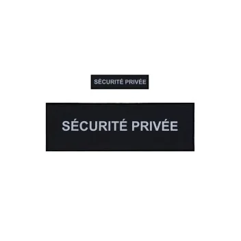 Flaps “SECURITE PRIVEE” Noir HV (poitrine et dos) 3x12cm+10x30cm GK Pro