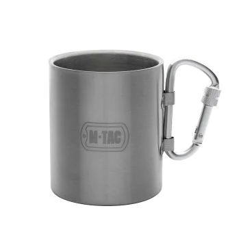Mug isotherme en acier avec mousqueton 280ml M-tac