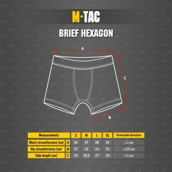 Boxer Hexagon Coolmax M-Tac Noir
