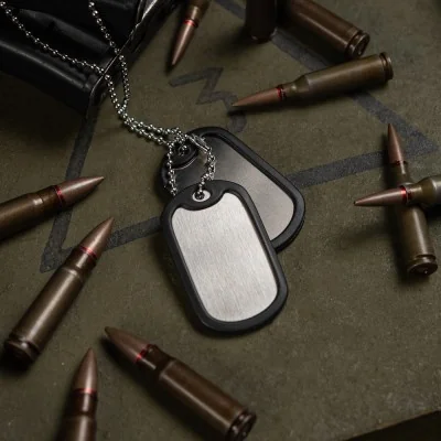 Plaque d'identité Dog-Tag US Militaire M-Tac