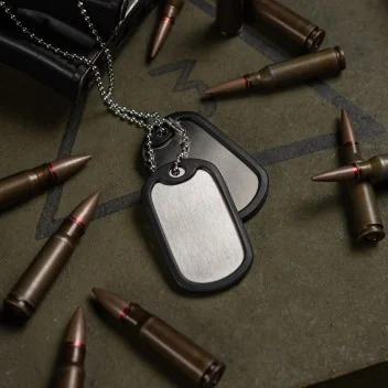 Plaque d'identité Dog-Tag US Militaire M-Tac