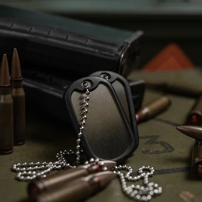 Plaque d'identité Dog-Tag US Militaire M-Tac