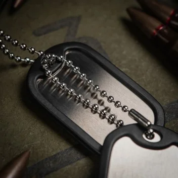 Plaque d'identité Dog-Tag US Militaire M-Tac