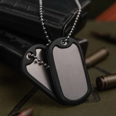 Plaque d'identité Dog-Tag US Militaire M-Tac