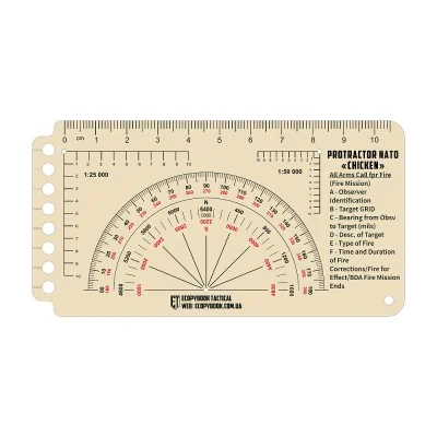 Règle tactique Ecopybook Protractor NATO Chicken M-Tac