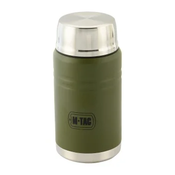 Thermos acier 750ml avec cuillère pliante M-Tac Olive