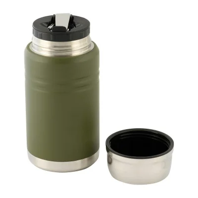 Thermos acier 750ml avec cuillère pliante M-Tac Olive