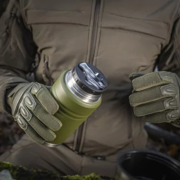 Thermos acier 750ml avec cuillère pliante M-Tac Olive