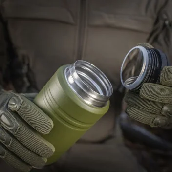 Thermos acier 750ml avec cuillère pliante M-Tac Olive