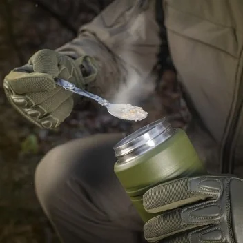 Thermos acier 750ml avec cuillère pliante M-Tac Olive