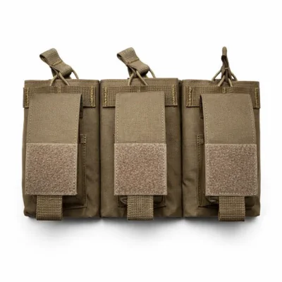 Poche 3 Chargeur côte à côte HK416 / AK47 + 3 grandes 40mm 03 - Coyote Brown