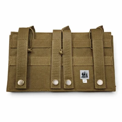 Poche 3 Chargeur côte à côte HK416 / AK47 + 3 grandes 40mm 03 - Coyote Brown