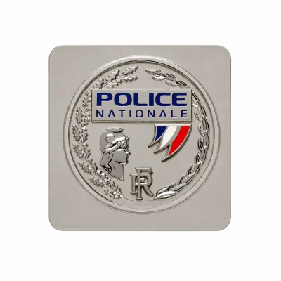 Médaille Police Nationale à support carré - GK Pro
