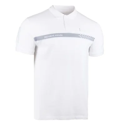 Polo sécurité privée Blanc GK SAFETEK *