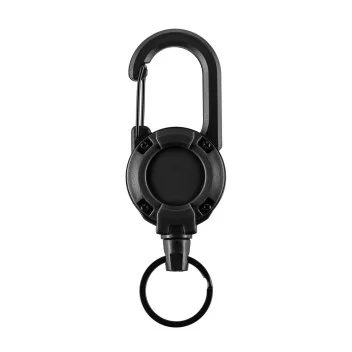 Mousqueton Porte Clé rétractable M-Tac Noir