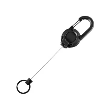 Mousqueton Porte Clé rétractable M-Tac Noir