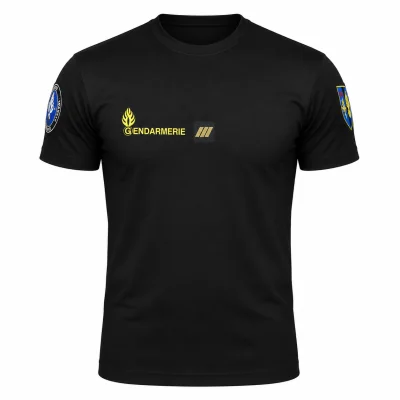 T-Shirt Piqué Gendarmerie Mobile Cooldry 180gm² Noir *