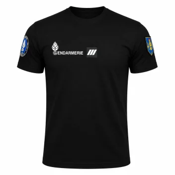 T-Shirt Piqué Gendarmerie Dep Cooldry 180gm² Noir *