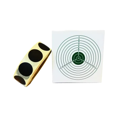Pastilles Autocollant 15mm x1000 pour Cible Noir *