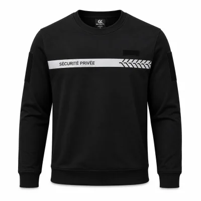 Sweat sécurité privée Noir GK SAFETEK