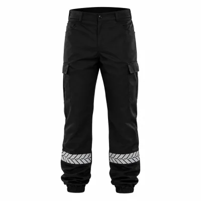Pantalon sécurité privée noir avec bandes HV – GK SAFETEK