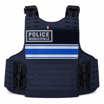 Gilet Parre Balles Quick Release Laser Cut IIIA Full Tactical PM Bleu Marin LPSA