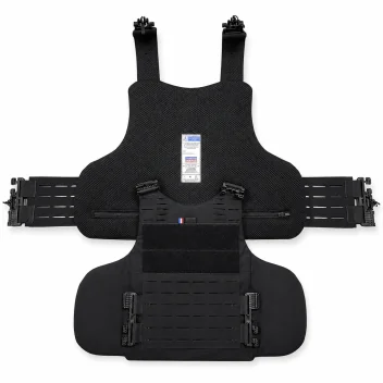 Housse Porte Plaque Quick Release Laser Full Tactical LPSA Noir