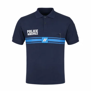 Polo Police Municipale MC Bouton LPSA Marine *