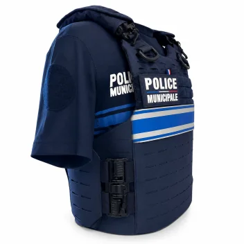 Housse Police Municipale gilet pare balles Quick Release Premium LPSA Marine *