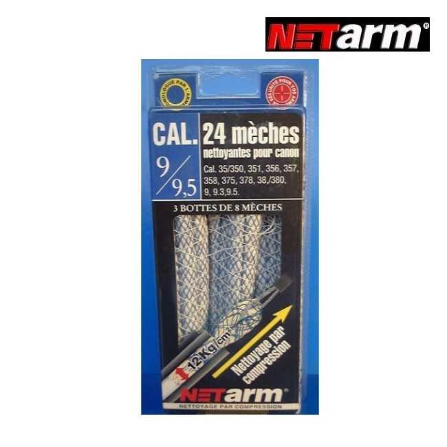 Blister de 24 mèches mèches bleues pour cal. 9 mm