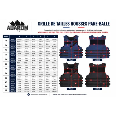 Housse Police Municipale Gilet Pare Balles Arktis Basse visibilité Bleu *