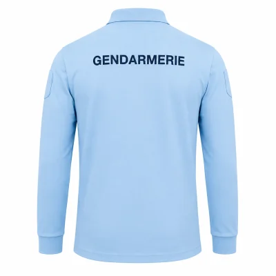 Polo Piqué ML Gendarmerie Cooldry 180gm² Patrol Bleu *