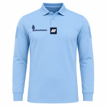 Polo Piqué ML Gendarmerie Cooldry 180gm² Patrol Bleu *