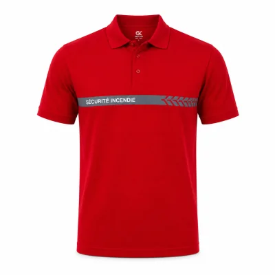 Polo SECURITE INCENDIE MC Safetek GK Rouge *