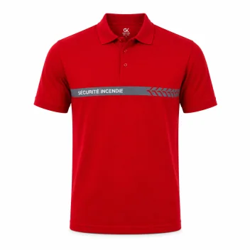 Polo SECURITE INCENDIE MC Safetek GK Rouge *