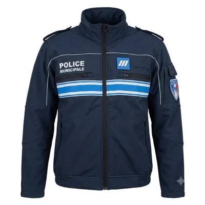 Blouson Soft Shell POLICE MUNICIPALE renforcée Callens Marine *