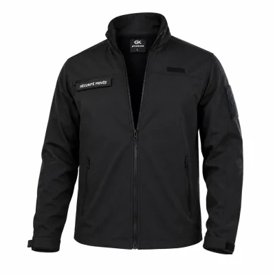 Softshell sécurité privée Noir – GK SAFETEK