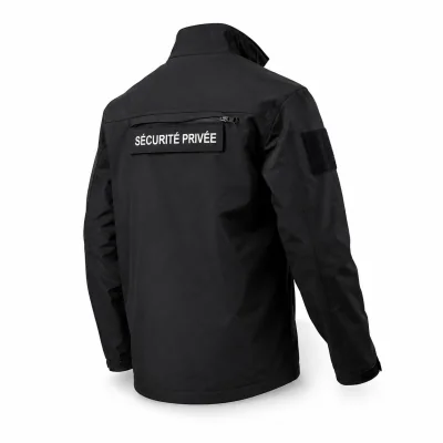 Softshell sécurité privée Noir – GK SAFETEK